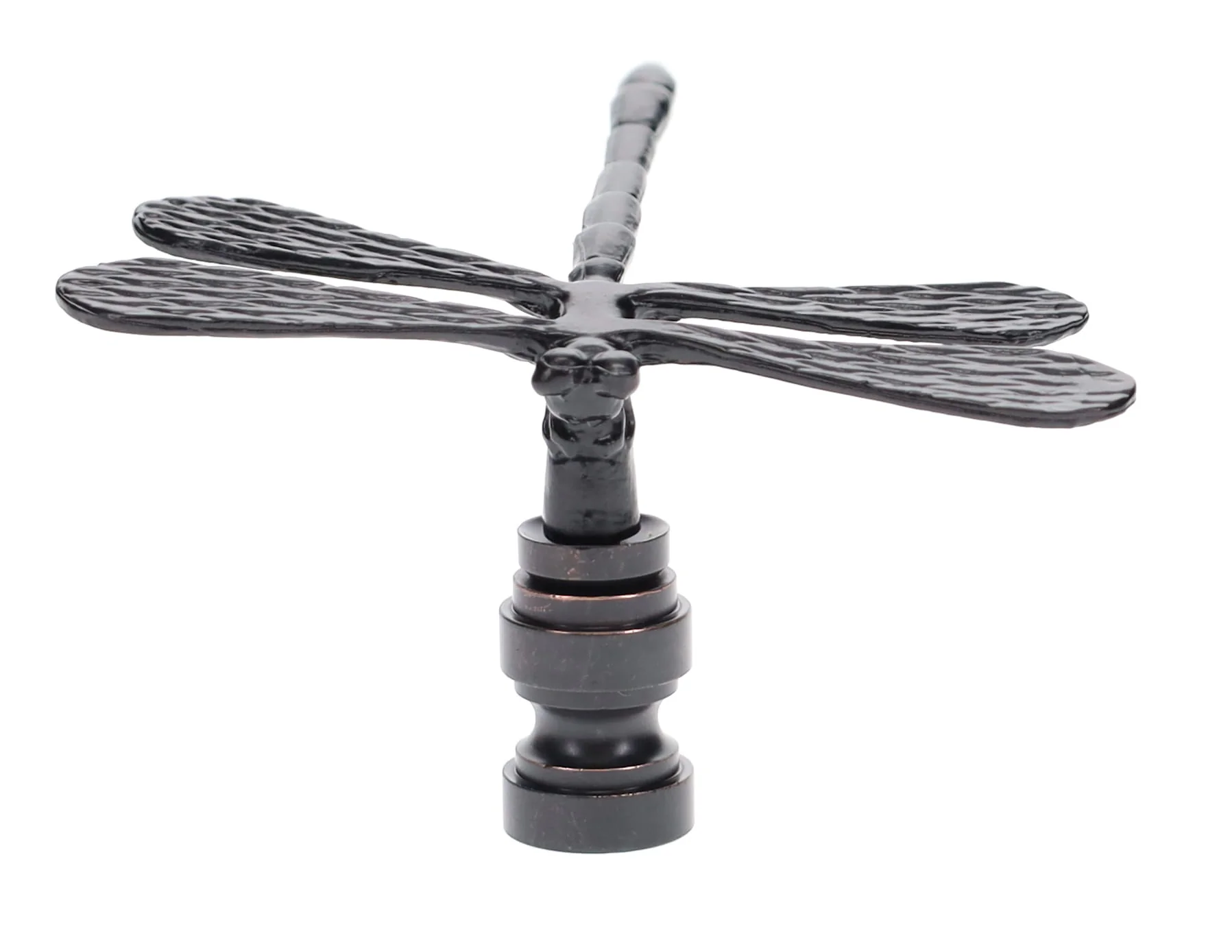 2" Tall Dragonfly Design Cast Metal Finial Bronze Finish 1/4-27F Tap (11241B)