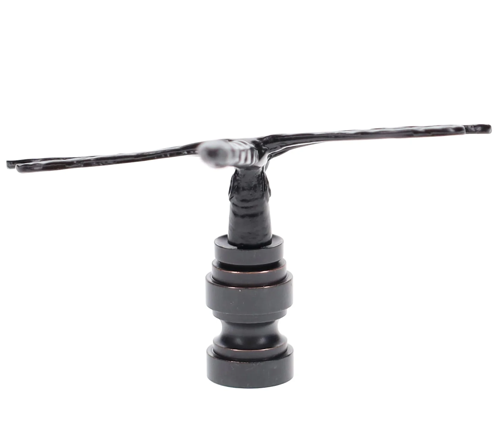 2" Tall Dragonfly Design Cast Metal Finial Bronze Finish 1/4-27F Tap (11241B) - Image 5