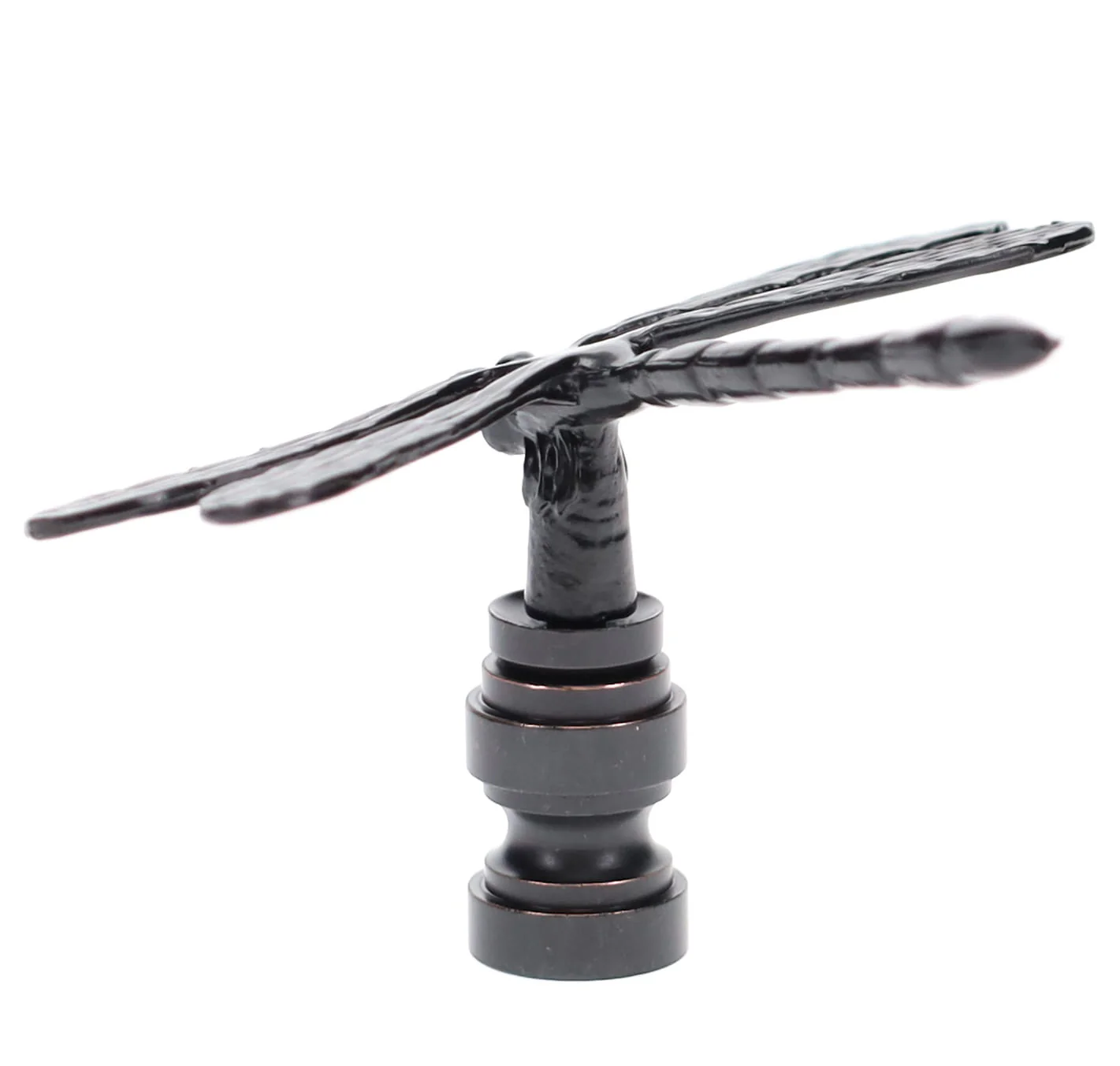 2" Tall Dragonfly Design Cast Metal Finial Bronze Finish 1/4-27F Tap (11241B) - Image 6