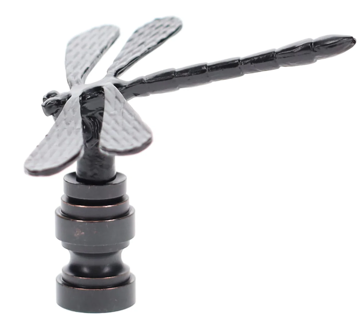 2" Tall Dragonfly Design Cast Metal Finial Bronze Finish 1/4-27F Tap (11241B) - Image 7