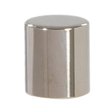 1" Tall x 7/8" Diam Drum Style Brass Lamp Finial Polished Nickel Finish (11372N)