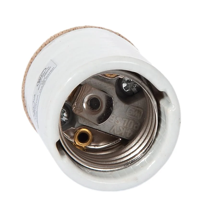 E-26 Keyless Glazed Porcelain Socket, 4KV Pulse Rated, 1/8IPS (47754) - Image 2