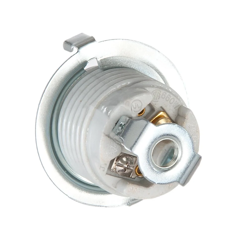 E-26 Keyless Threaded Glazed Porcelain Socket w/1/8 IP Hickey (47777) - Image 2