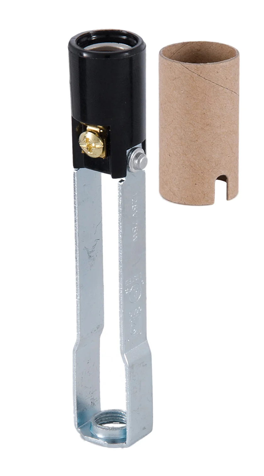 E12 Keyless Candelabra Socket With 1/8F Base, 4" Height (47628)