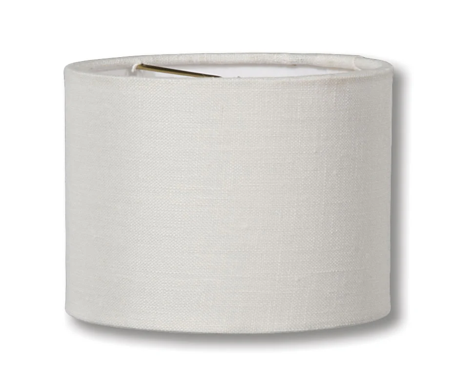 Eggshell Fine Linen Chandelier Mini Drum Hardback Shade (00721E)