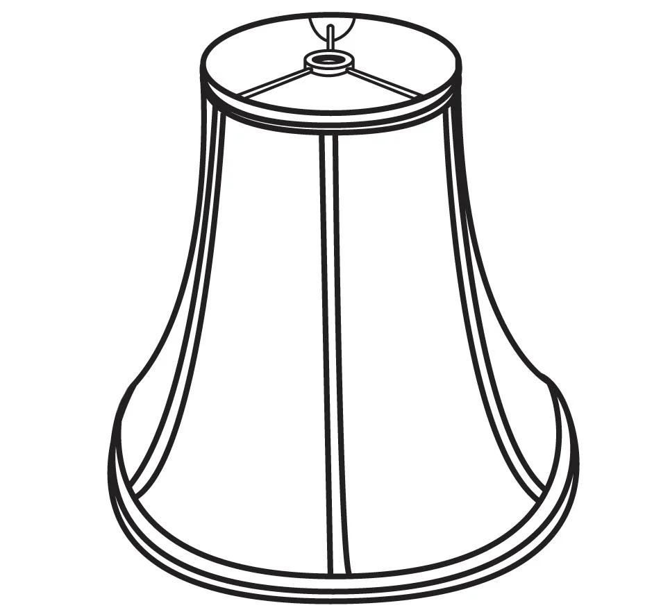 Eggshell Tissue Shantung Deluxe Bell Shade (05996) - Image 2