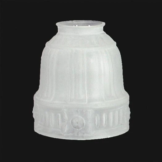 5-1/8 inch tall Embossed Rosette Fixture Shade, 2-1/4 inch lip fitter (08529)