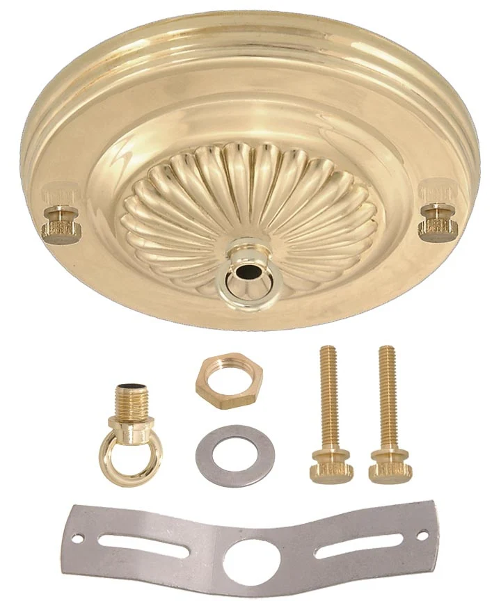 Embossed, Solid Brass Canopy Kits, 5 1/4" dia. (10805) - Image 3