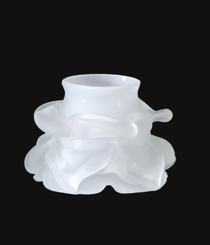 2 1/4" Fitter, Etched Rose Petal Short Fixture Shade, 2-3/4 inch tall (08546)