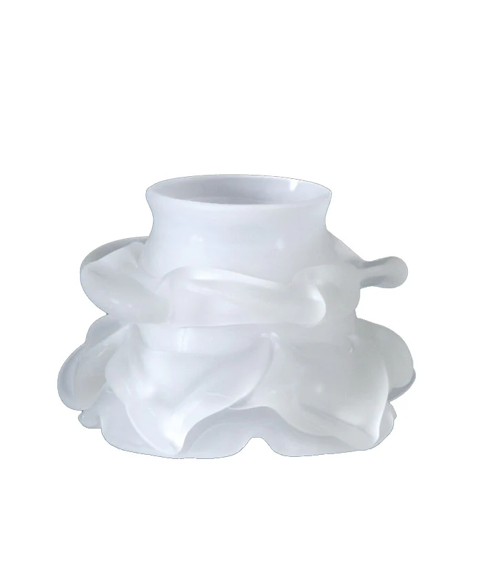 2 1/4" Fitter, Etched Rose Petal Short Fixture Shade, 2-3/4 inch tall (08546) - Image 2