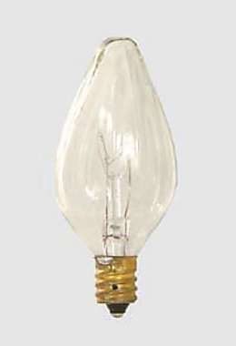 15 or 25 Watt, F-10 Flame Bulb, Candelabra Base Bulb (E12) (47130)