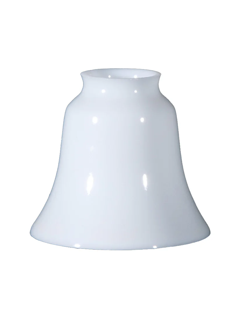 4-1/4 inch tall Flair Shape Opal Glass Fixture Shade, 2-1/4 inch lip fitter (08471)
