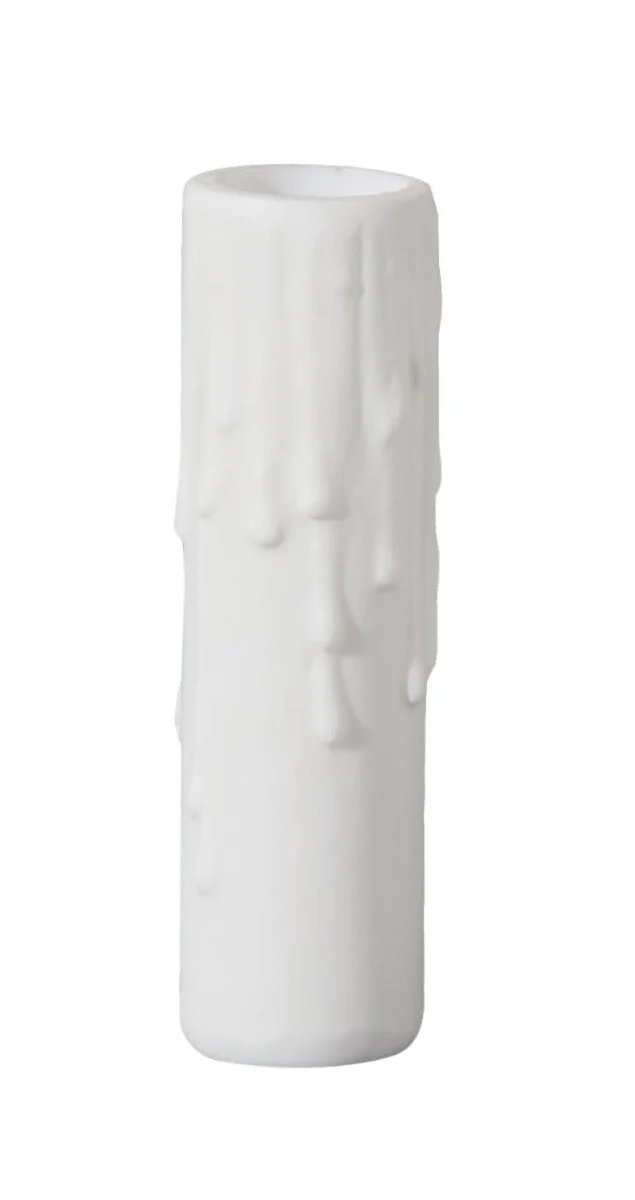 Matte White Color PolyBeesWax CANDELABRA size (7/8" I.D.) Candle Cover, Choice of 4" or 6" Sizes (19910T)