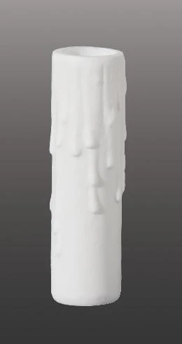 Matte White Color PolyBeesWax CANDELABRA size (7/8" I.D.) Candle Cover, Choice of 4" or 6" Sizes (19910T) - Image 2