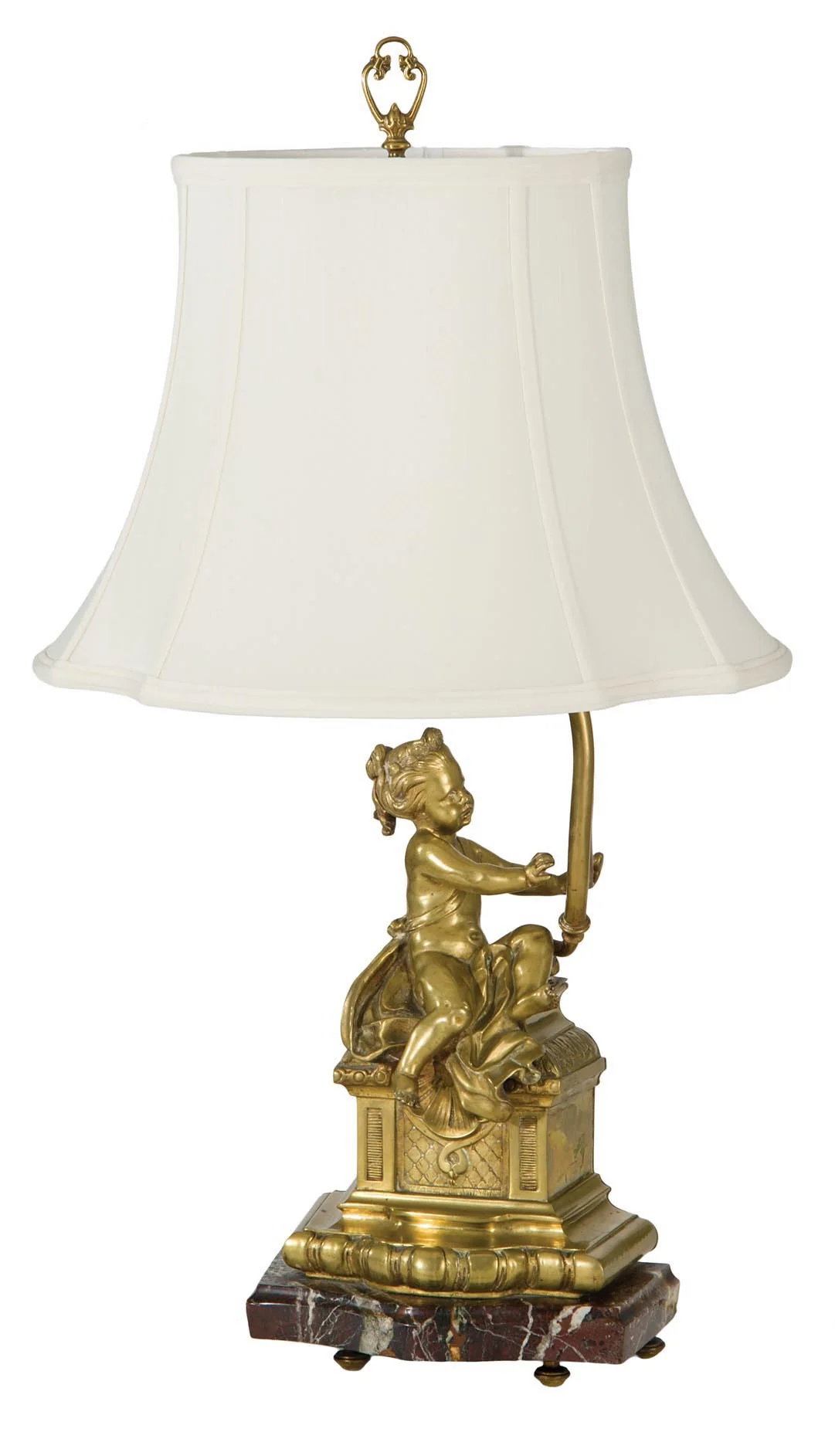 French Oval Lamp Shades - Eggshell Color, Tissue Shantung Material (07288) - Image 4