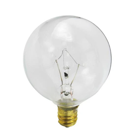 G-16.5, 2" Vanity Globe Bulb, Candelabra Base (E12), Choice of Clear or White (47066) - Image 2