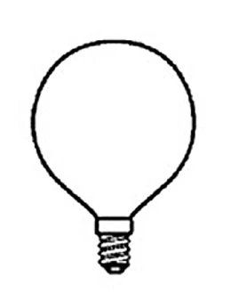 G-16.5, 2" Vanity Globe Bulb, Candelabra Base (E12), Choice of Clear or White (47066) - Image 3