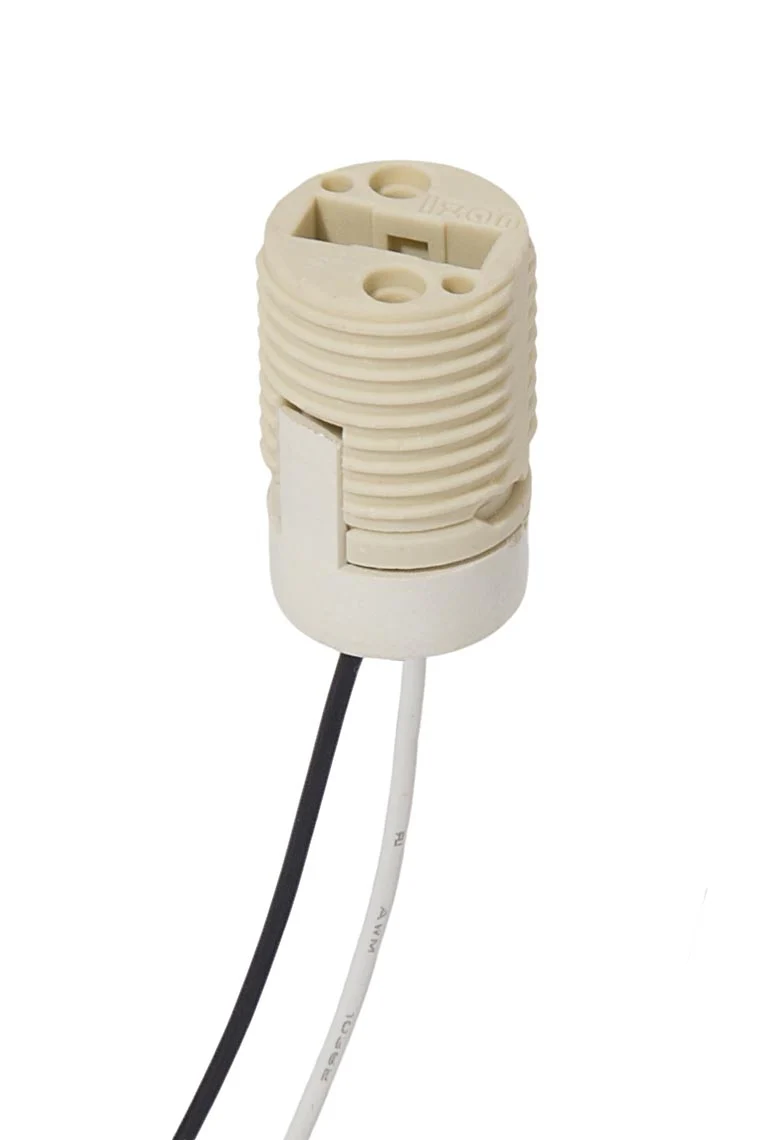 G9 External Threaded Phenolic Socket, 20" Wires, 1/8F Bushing (47735)