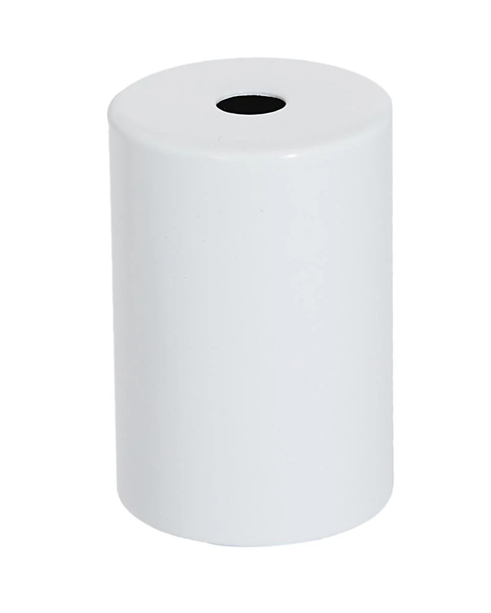 Glossy White Finish Steel E-26 Lamp Socket Cup COMPLETE with Socket and Mounting Hardware (48732W) - Image 2