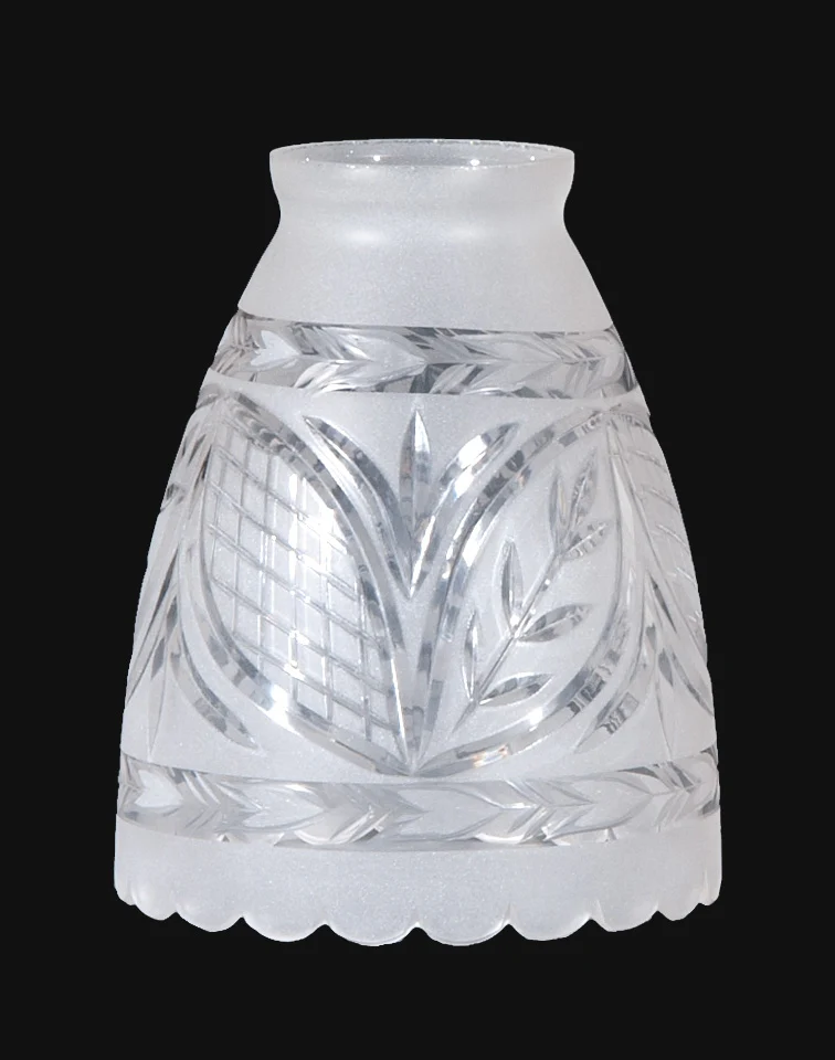 2 1/4" Fitter, Hand Engraved Victorian Fixture Shade, 5 inch tall (08607)