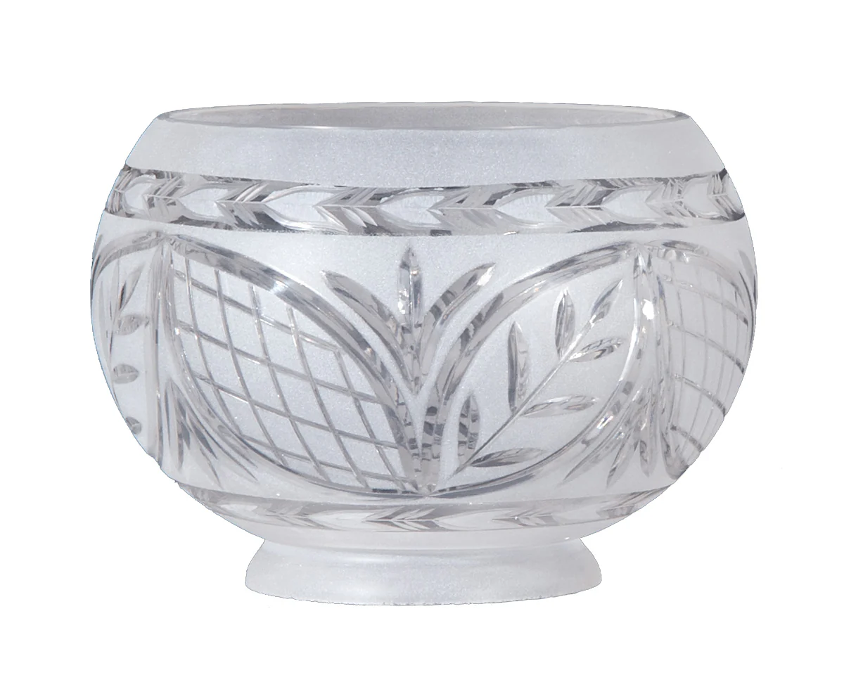 7-3/4 inch diameter Hand Engraved Victorian Gas Shade, 4 inch lip fitter (08537) - Image 2