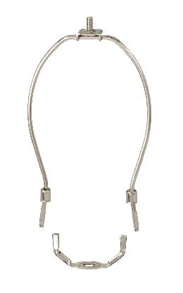 Nickel Plated Lamp Harps, Heavy Duty - Choice of Height (12740N)
