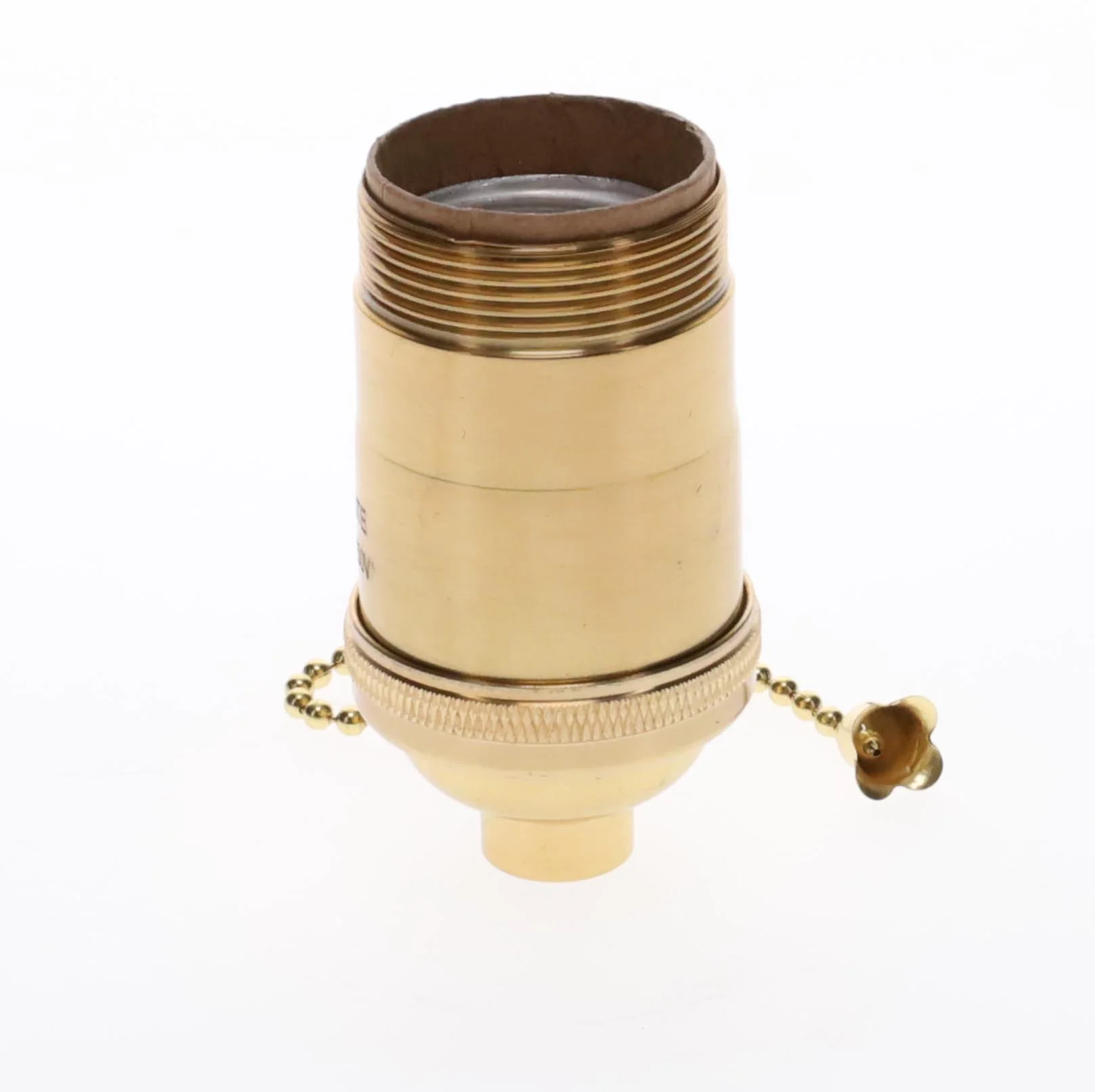 Heavy Turned Brass Socket with Polished & Lacquered Finish, On/Off Pull Chain function, UNO Thread (48255) - Image 7