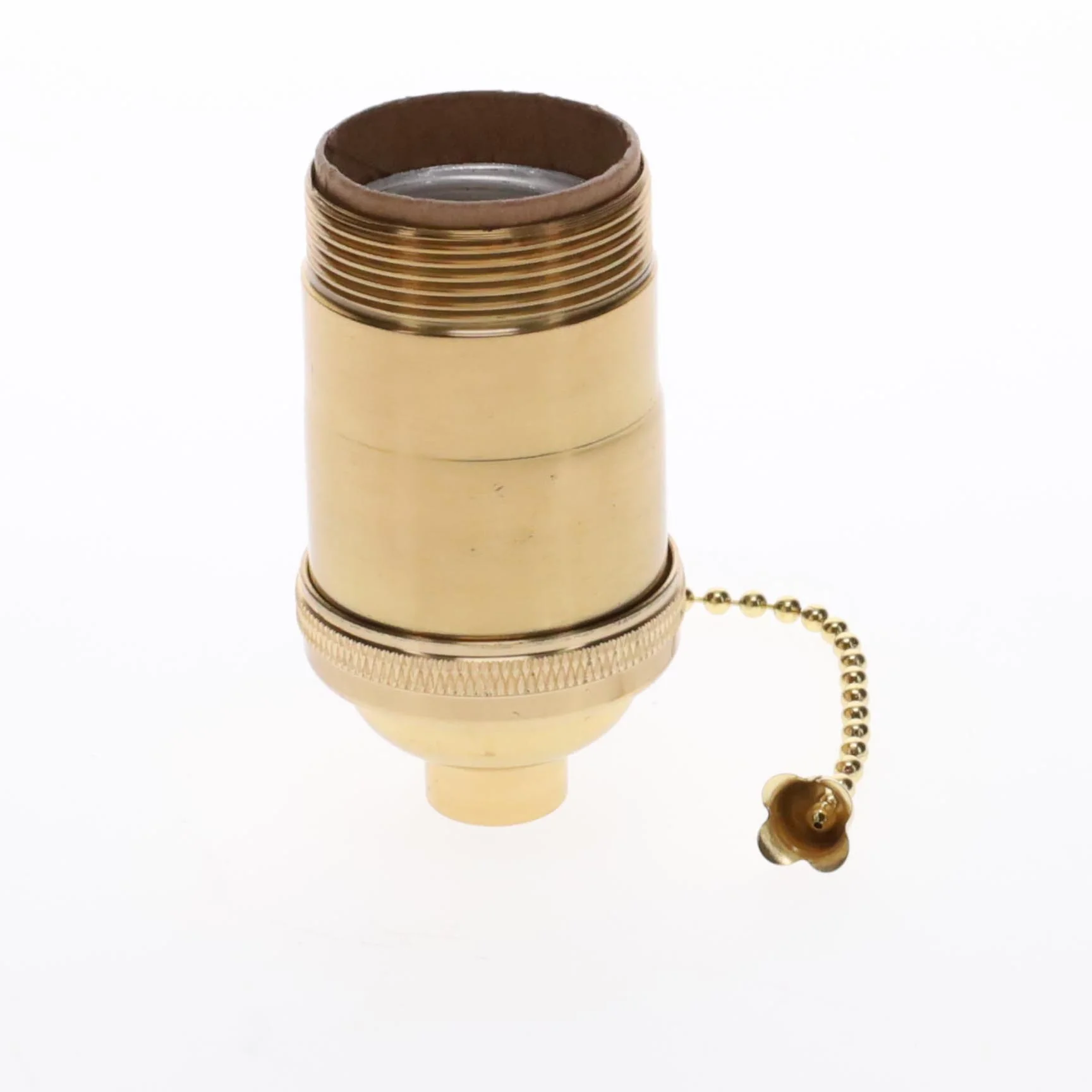 Heavy Turned Brass Socket with Polished & Lacquered Finish, On/Off Pull Chain function, UNO Thread (48255) - Image 8