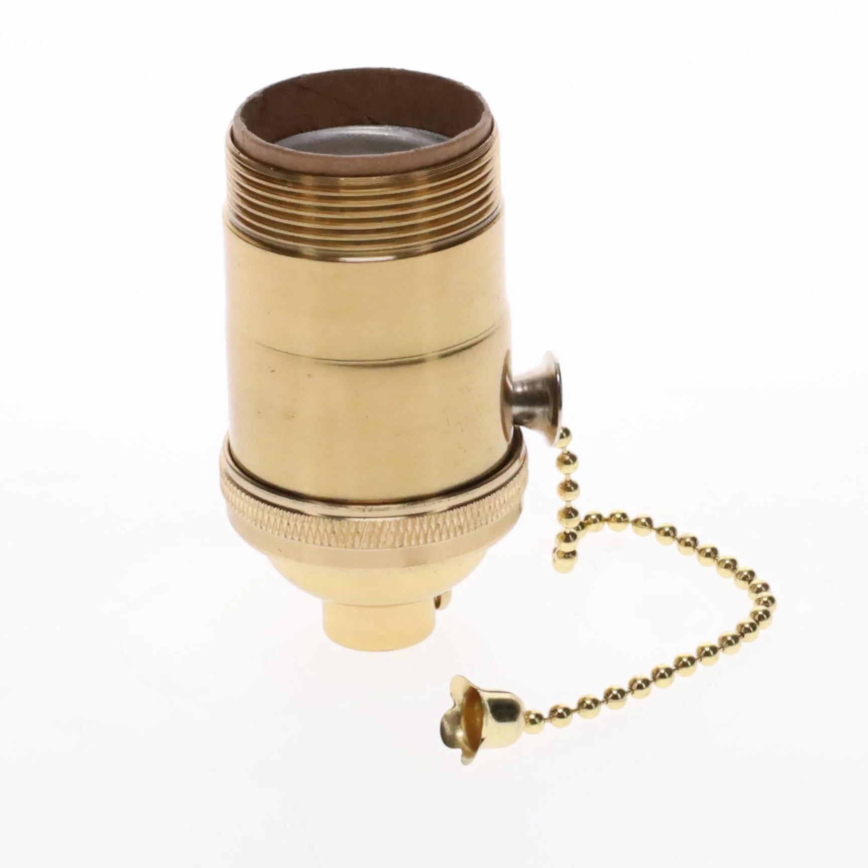 Heavy Turned Brass Socket with Polished & Lacquered Finish, On/Off Pull Chain function, UNO Thread (48255) - Image 9