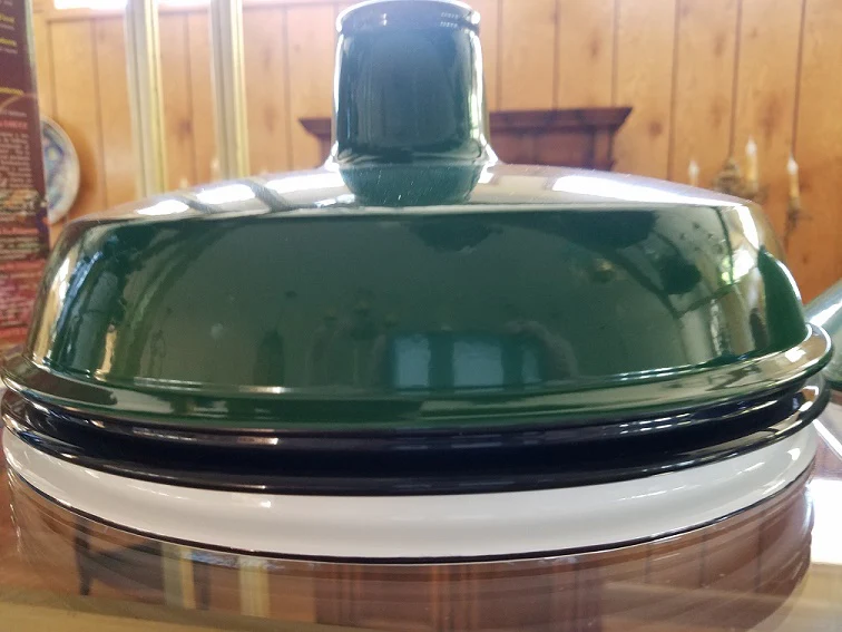 12 1/16" Dia. Green Enamel, Industrial Benjamin Style Metal Lamp Shade, 2-1/4 inch lip fitter (08351G) - Image 2