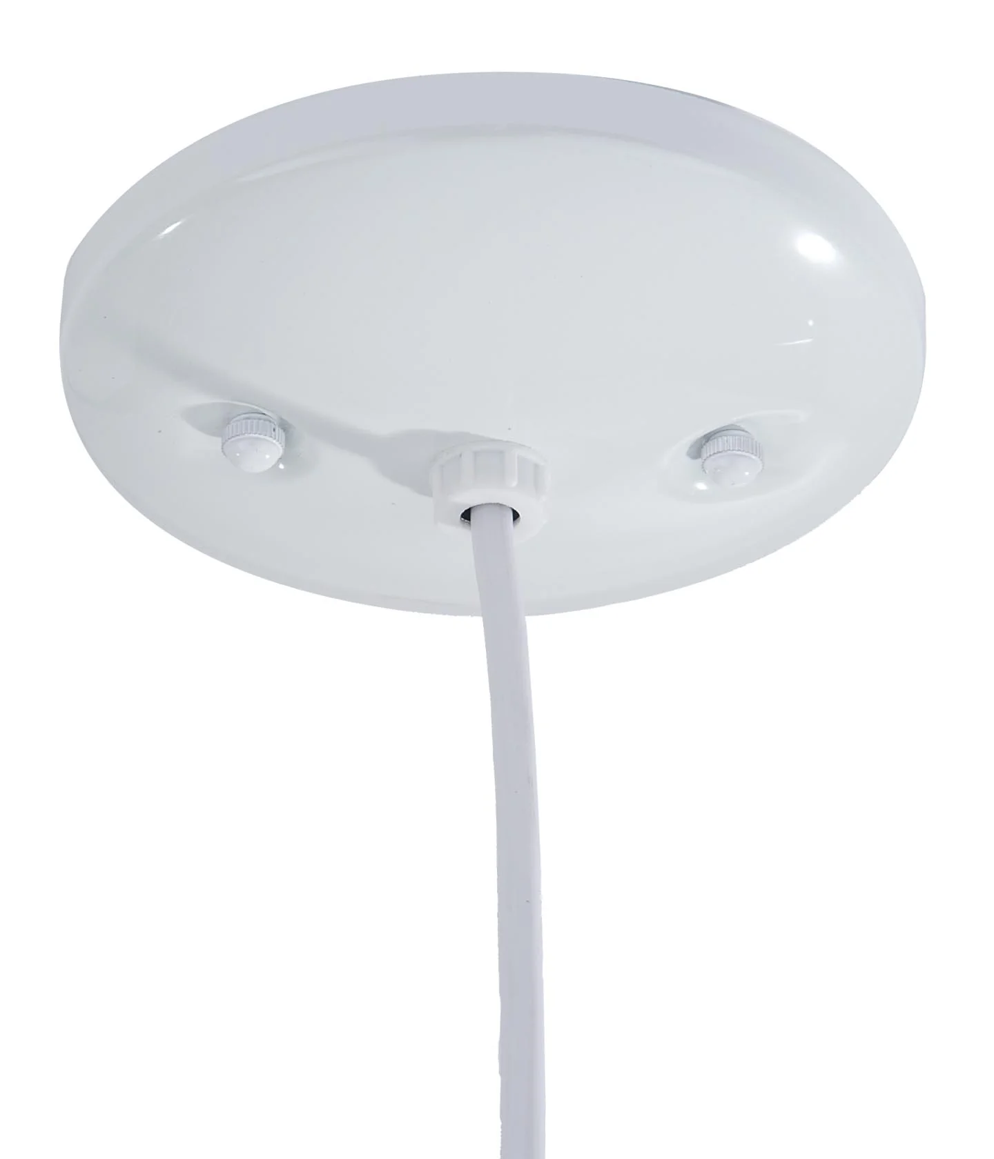 - DISCONTINUED - Industrial Style Metal Light Shade Pendant with White Finish (69148W) - Image 2
