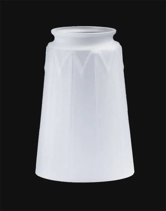 5" tall Satin Clear Fixture Shade, 2-1/4 inch lip fitter (08567)