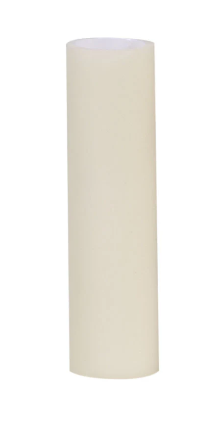 Ivory Matte Polybeeswax Candle Cover, Choice of CANDELABRA or MEDIUM Base, 4" and 6" Sizes (19910W)