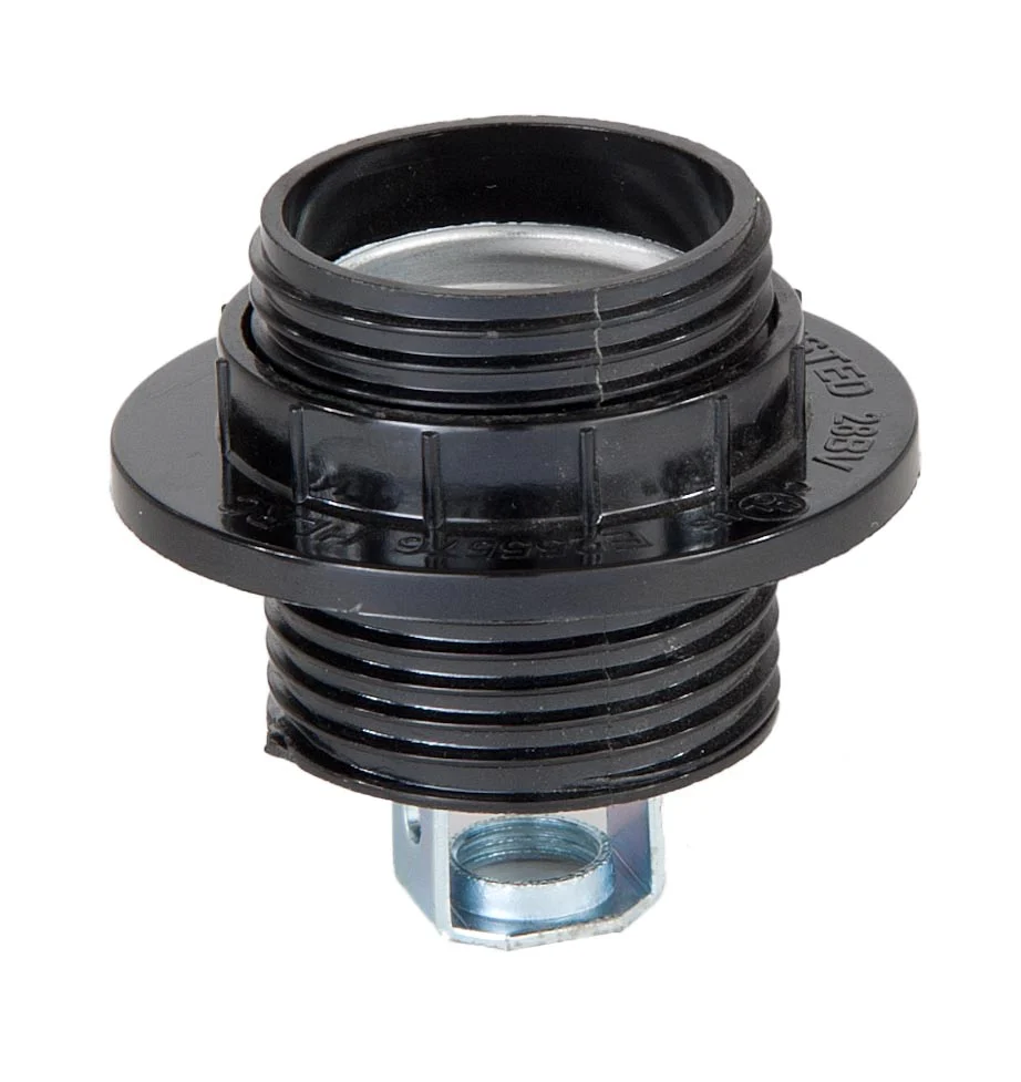 2 Piece Threaded Phenolic Socket with 1/8IP Metal Hickey & Shade Ring (47665)