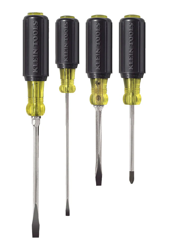 Klein Tools 4-Piece Cushion-Grip Screwdriver Set (99104)