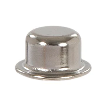 Knob Style Lamp Finial, Nickel Finish, 1/2" Tall x 15/16" Diam 1/4-27F Tap (20990N)
