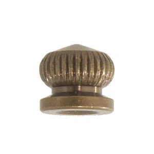 Antique Brass Finish Knurled Canopy Knob 8-32 Tap (20716A)