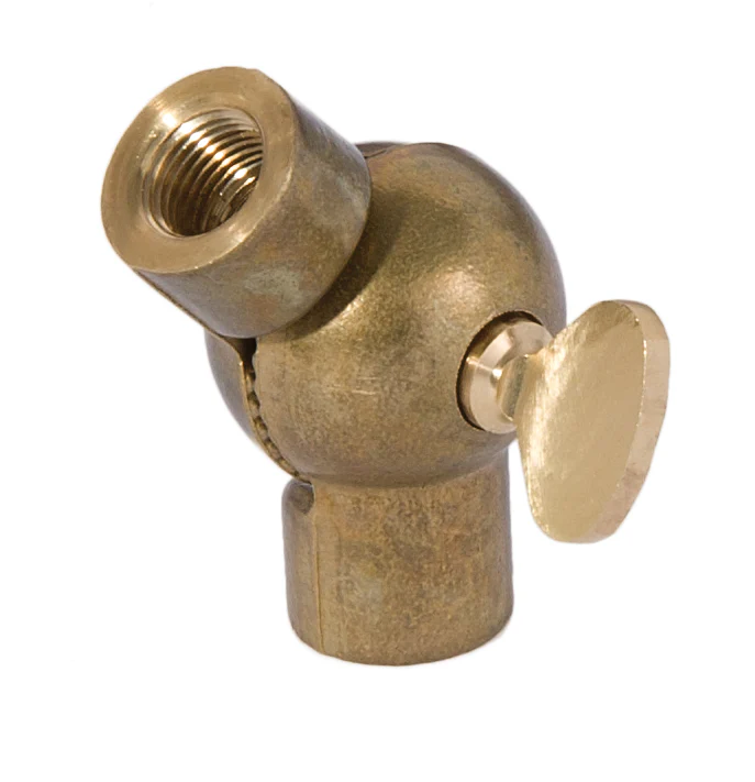 Large Die Cast Brass Swivel with Butterfly Knob, 1/8F x 1/8F (21103U)