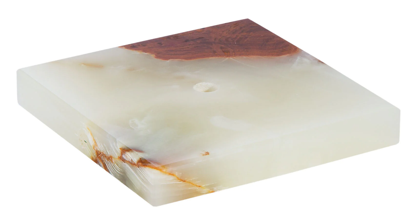 Light Green Onyx Square Base or Break, Choice of Size 3 or 5" Square (14310G)