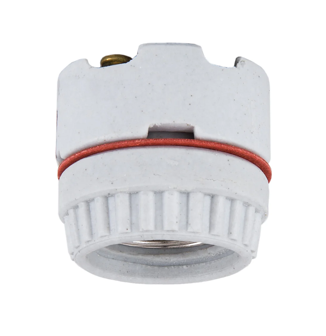 Medium Base, Porcelain, 2-Piece Sign Receptacle for 1-7/16" Diameter Hole (48113i)