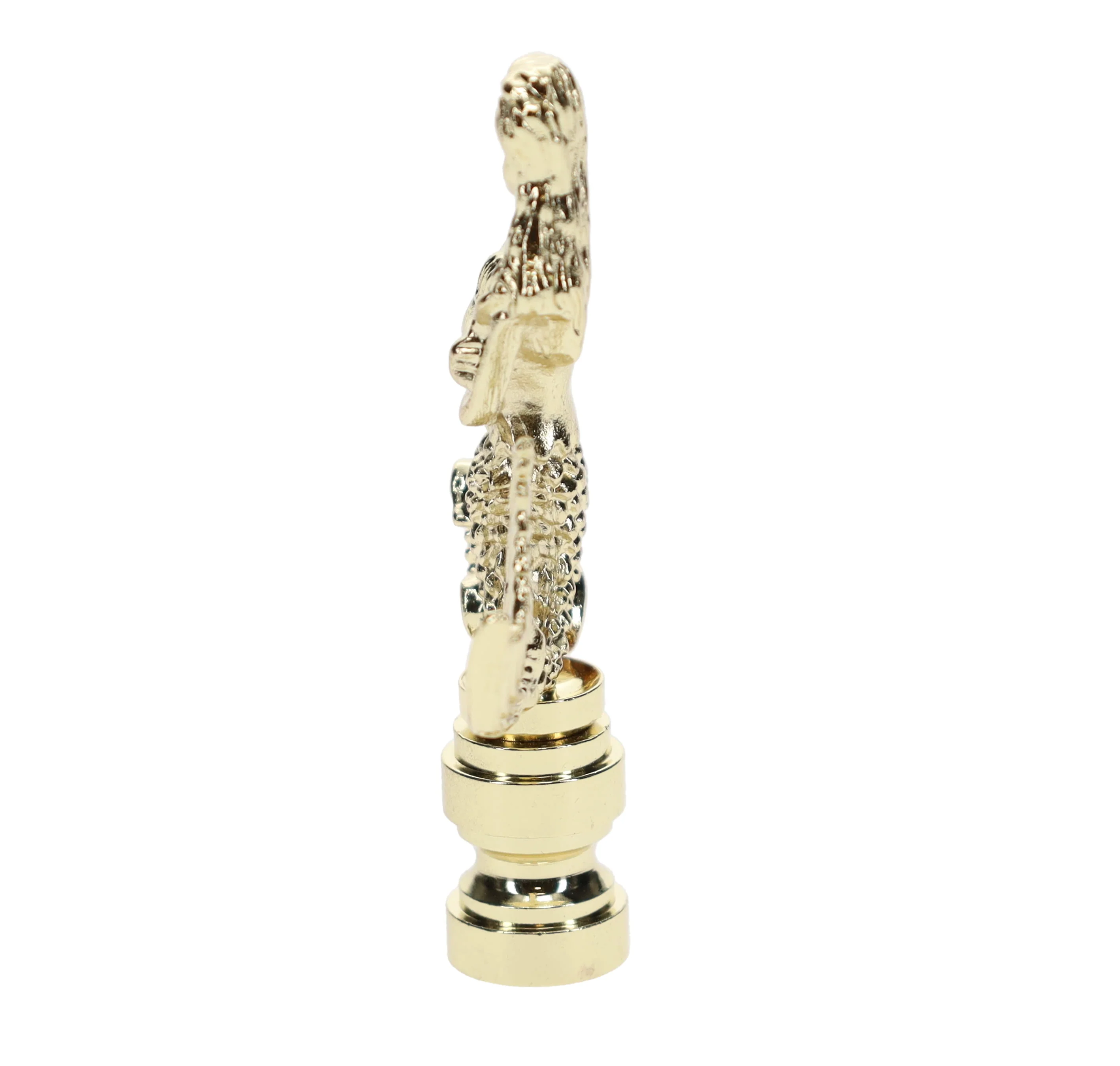2-7/8" Tall Mermaid Design Solid Brass Finial 1/4-27F Tap (11262) - Image 4