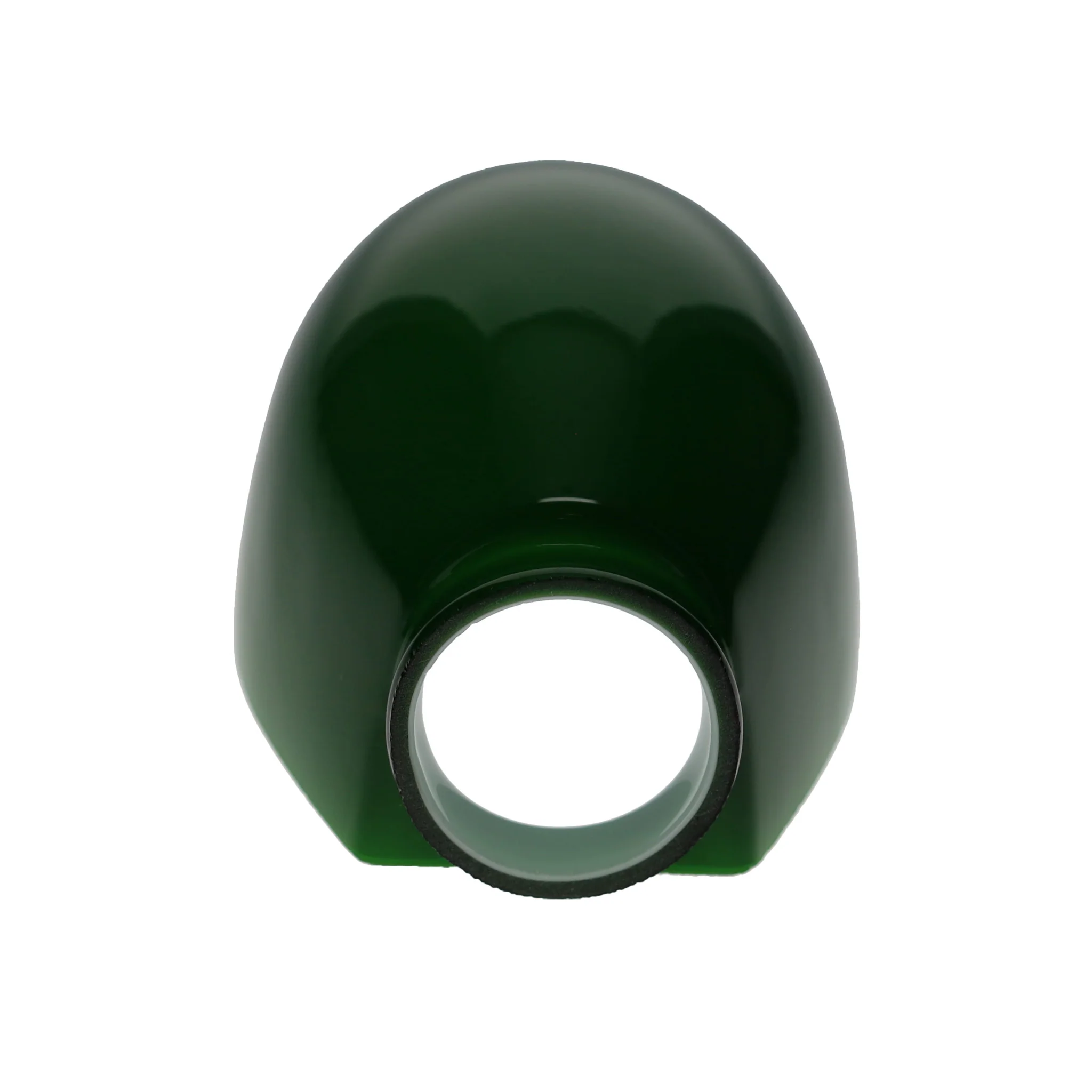 5-1/2 inch long Mid-Century Modern Bathroom Fixture Shade, Green over Opal, 2-1/4 inch lip fitter (08419) - Image 3