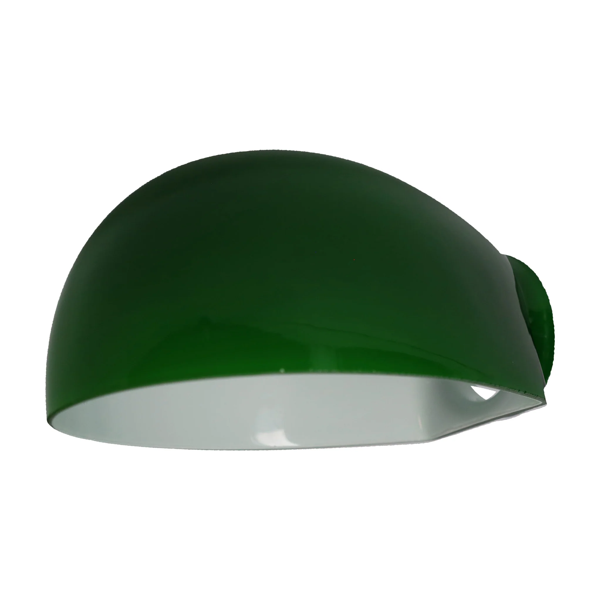 5-1/2 inch long Mid-Century Modern Bathroom Fixture Shade, Green over Opal, 2-1/4 inch lip fitter (08419) - Image 4