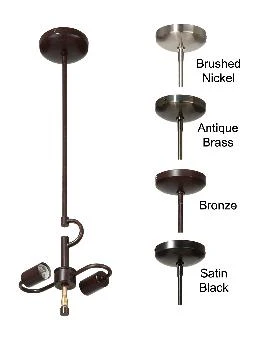 Mid-Century Modern Fabric Shade Fixture - Frame Only (69131)