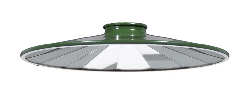 10-1/4 inch diameter Mirrored Industrial Style Flat Metal Shade, 2-1/4 inch lip fitter (08387G)