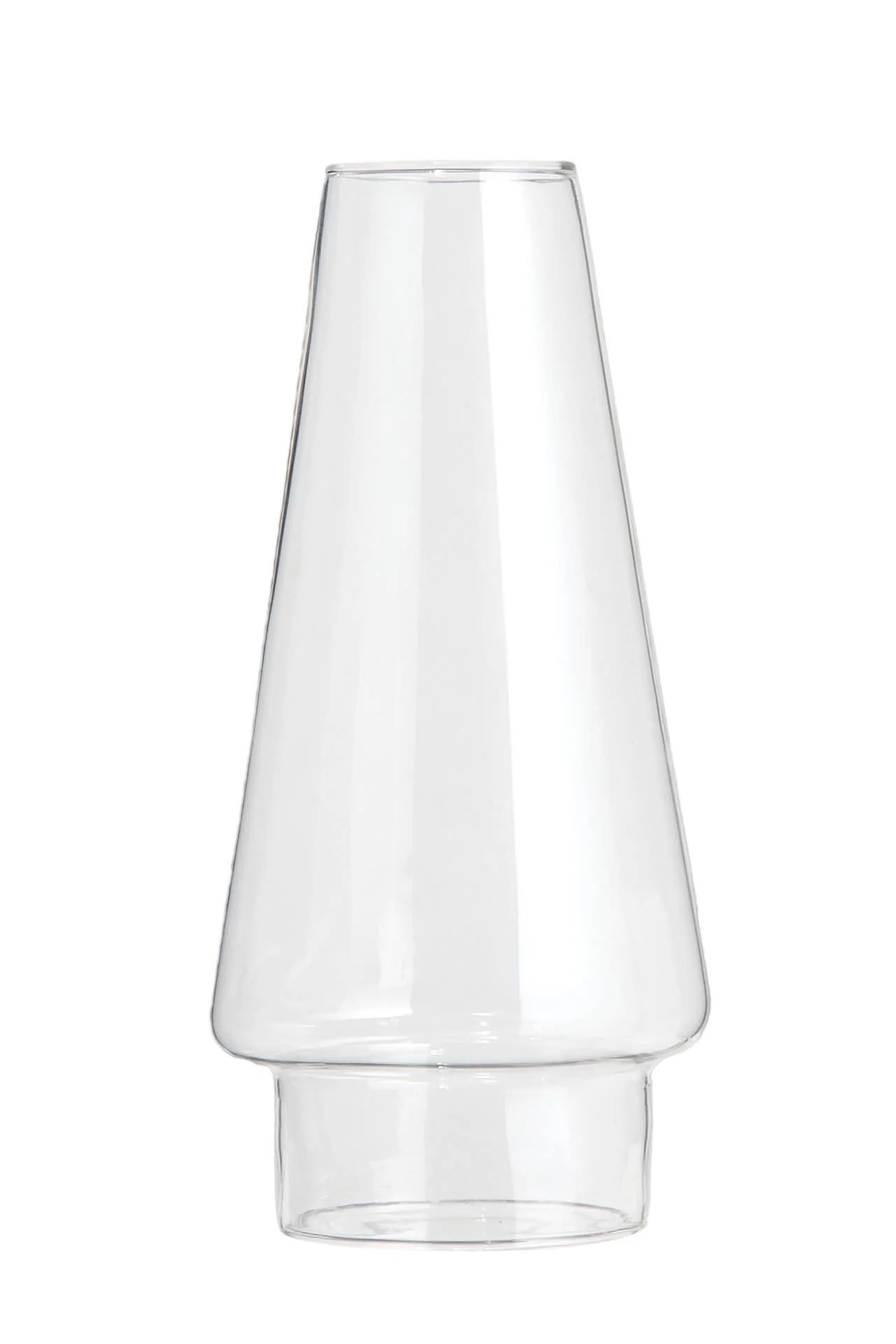 Modern Clear Glass Chimney, 4" Dia. Bulge, 8-1/2" Tall (57811)