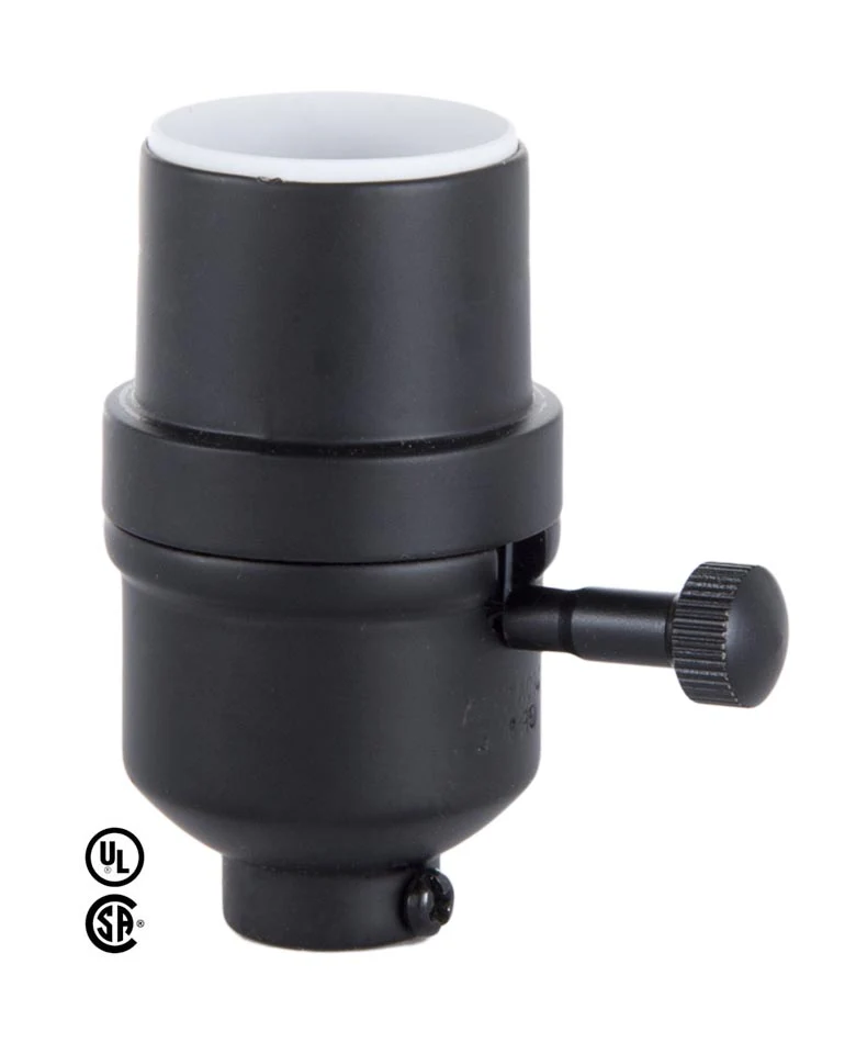 Modern Style 3-Way Screw Together Socket w/Satin Black Finish (47728BK) - Image 2