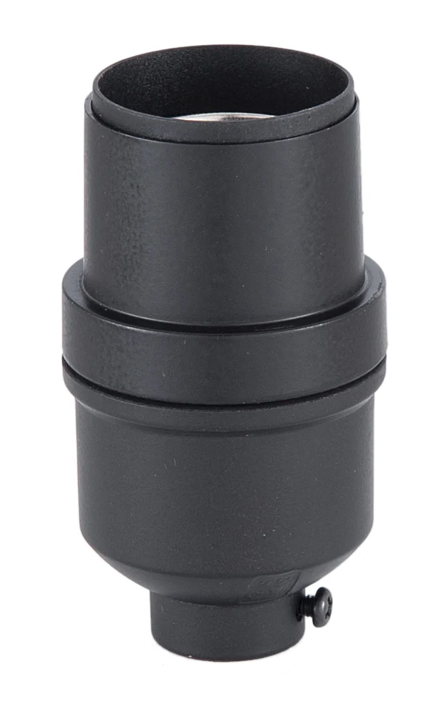 Modern Style Keyless Screw Together Socket (E26) Satin Black Finish (47729BK)