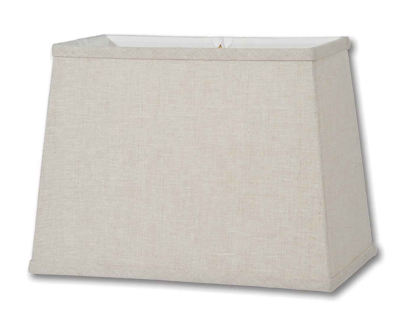 Retro Rectangle Lamp Shades - Natural Color, 100% Fine Linen Material (05680A)