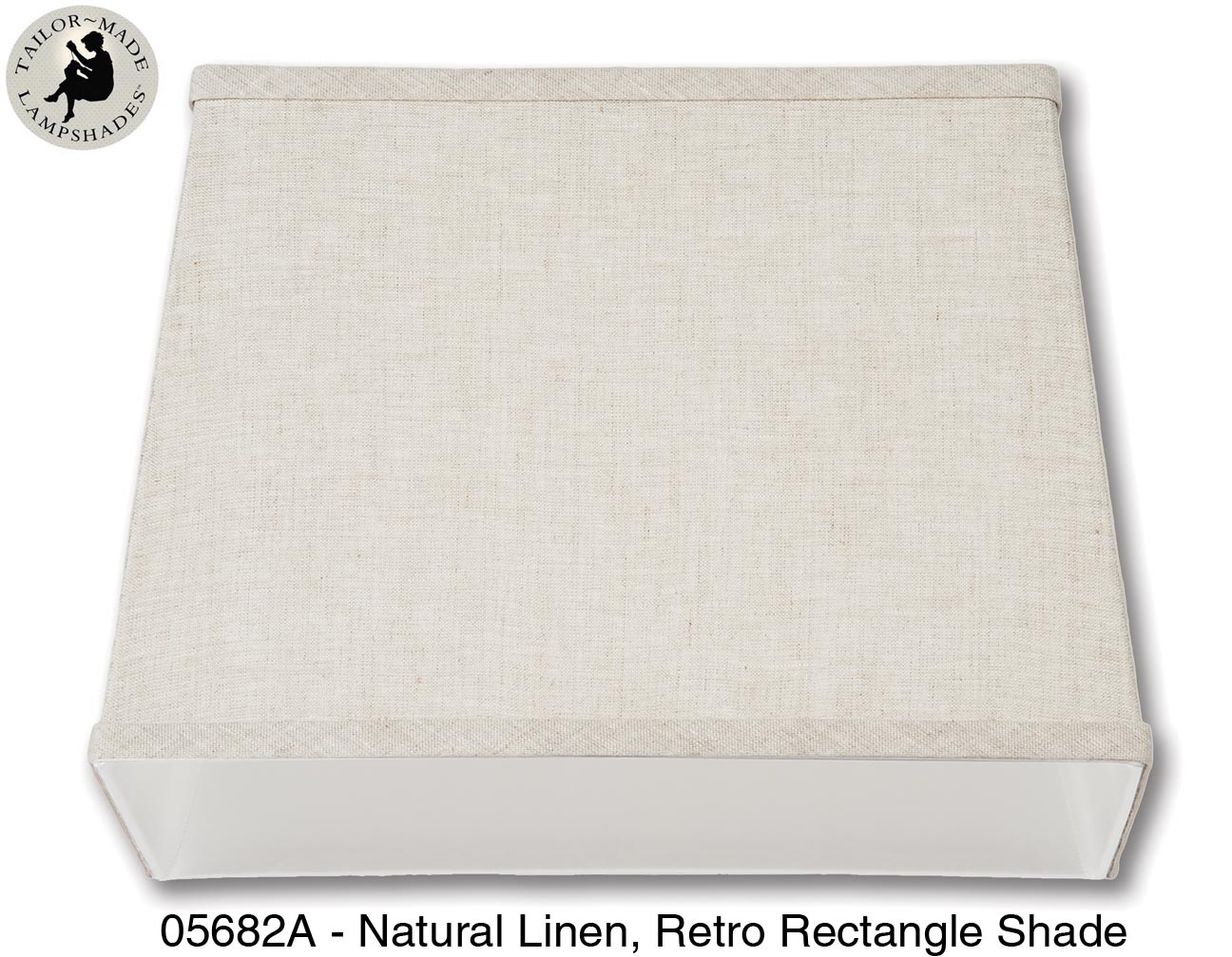 Retro Rectangle Lamp Shades - Natural Color, 100% Fine Linen Material (05680A) - Image 3